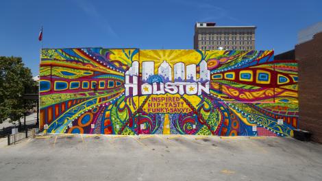 Mural feito pelo grafiteiro Gonzo247 no Market Square Park