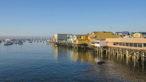 Das Hafenviertel Fisherman's Wharf in Monterey, Kalifornien
