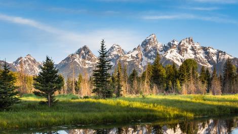 Überwältigende Bergkulisse im Grand Teton-Nationalpark, Wyoming