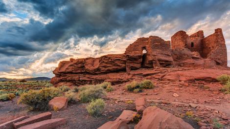 Das Wupatki National Monument, eines der „7 Wunder“ von Flagstaff, Arizona