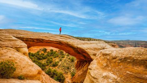 Taking in majestic views of the Black Ridge Canyons Wilderness from Rattlesnake Arches Taking in majestic views of the Black Ridge Canyons Wilderness from Rattlesnake Arches near Grand Junction, Colorado