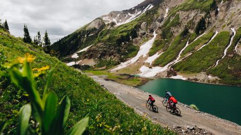 Gravel biking near Emerald Lake in Crested Butte, Colorado