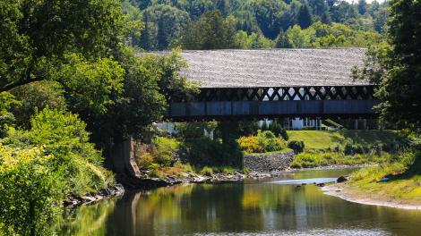 Covered bridge in Woodstock, Vermont