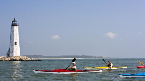 Sortie en kayak dans la baie de Chesapeake, Maryland