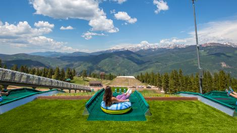 Summer tubing on Vail Mountain, Colorado