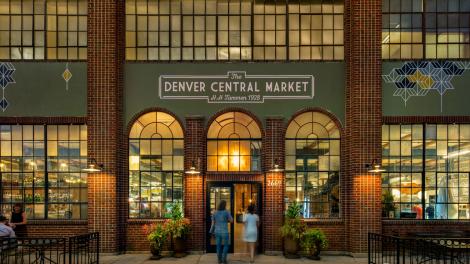 The upscale Denver Central Market, a gourmet food hall in a 1920s building