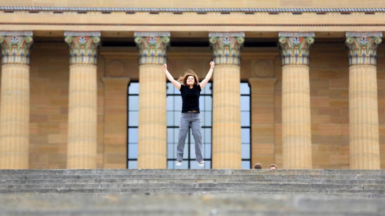 Being “Rocky” at the Philadelphia Museum of Art in Pennsylvania