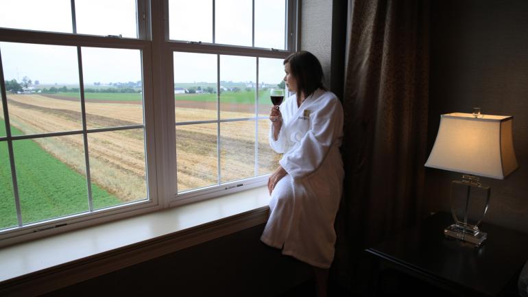 Relaxing at AmishView Inn & Suites in Lancaster, Pennsylvania