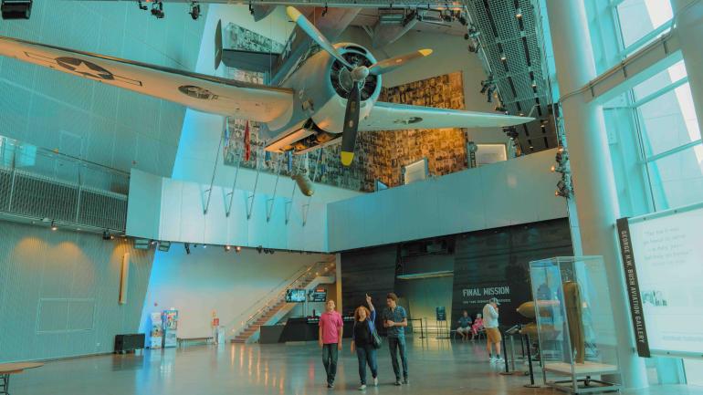 Historic aircraft on display at the National WWII Museum