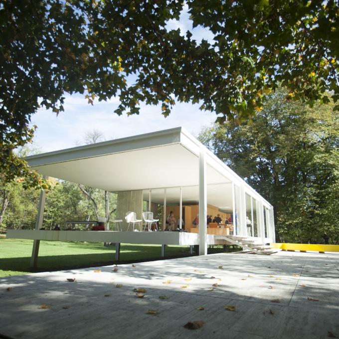 Dieses Haus wurde von dem berühmten Architekten Ludwig Mies Van der Rohe entworfen