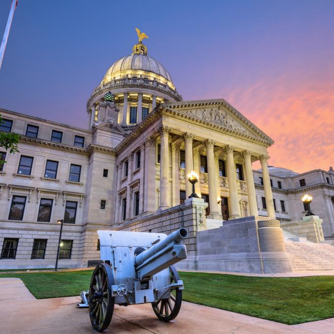 Jackson was originally named “LeFleur’s Bluff,” after French-Canadian trader Louis LeFleur, but after becoming the state capital in 1822, it was renamed for the seventh U.S. President, Andrew Jackson.