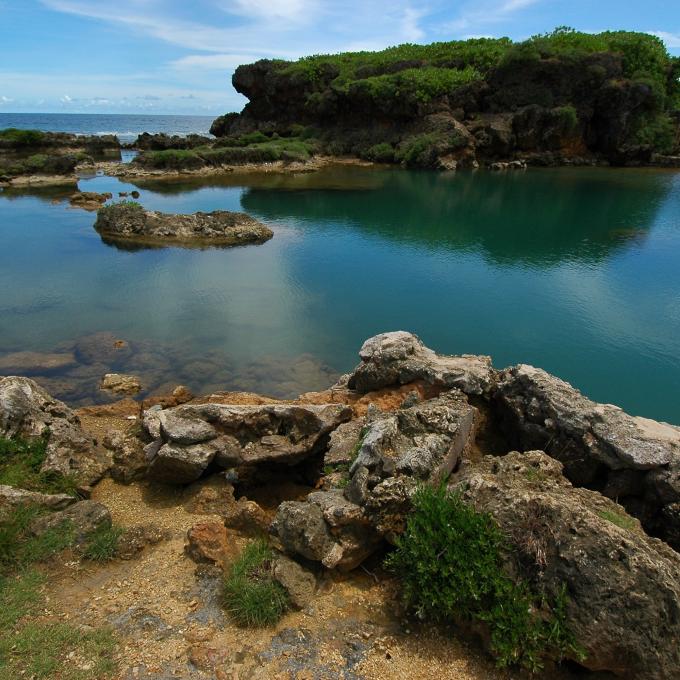 Overlooking Inarajan’s natural pool in Guam
