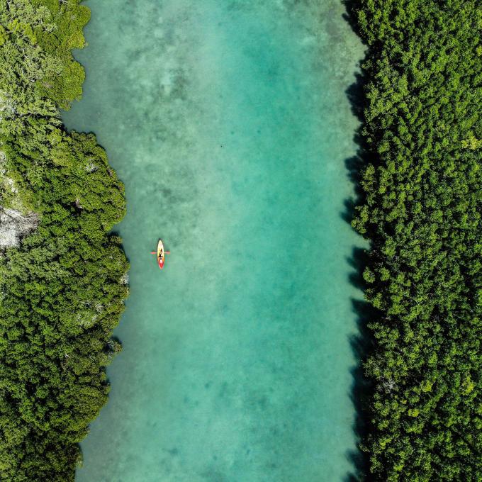 A lagoa do rio Indian em Fort Pierce, Flórida