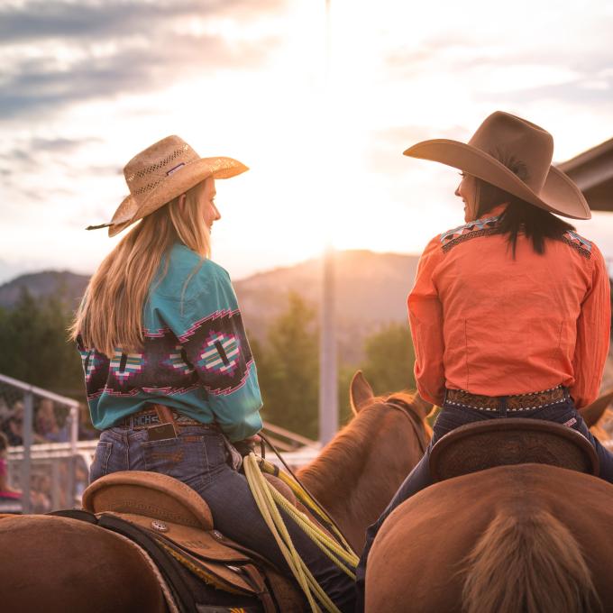 Horseback riding at True Western Roundup in Durango, Colorado Horseback riding at True Western Roundup in Durango, Colorado