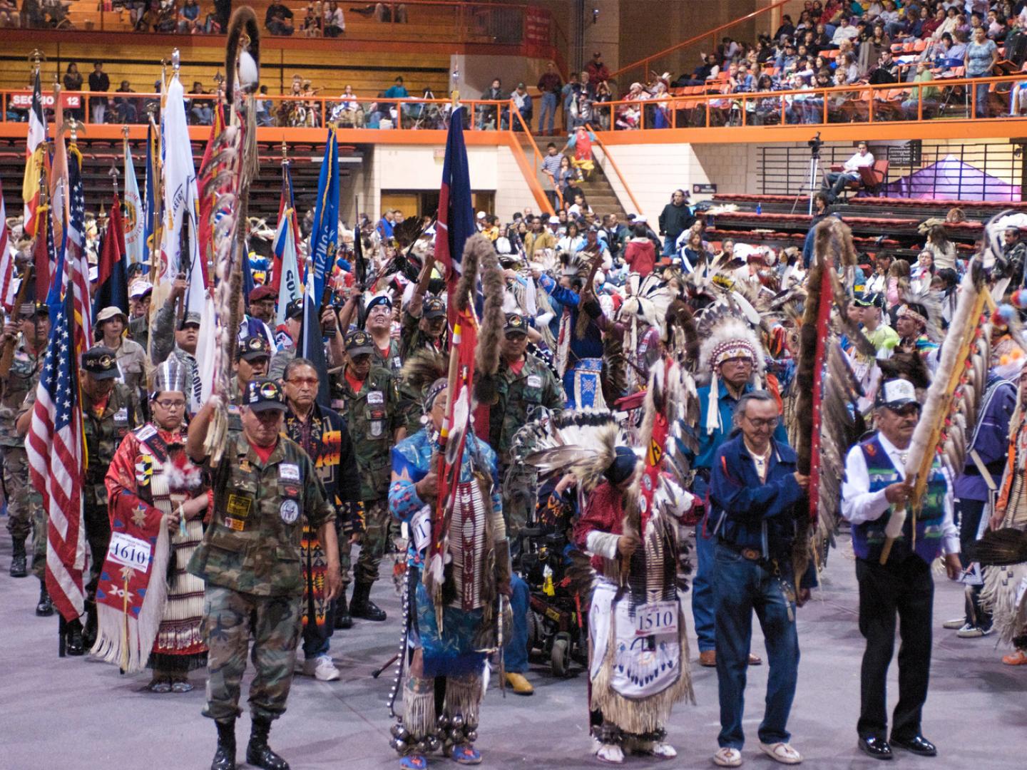 Procession lors du Black Hills Powwow