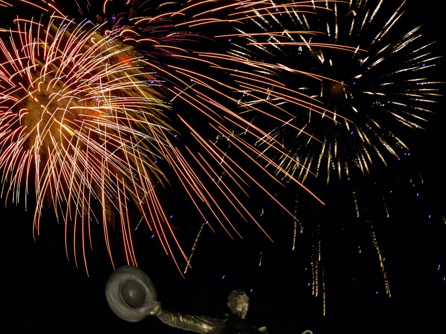 怀俄明州拉勒米的独立日烟花盛宴