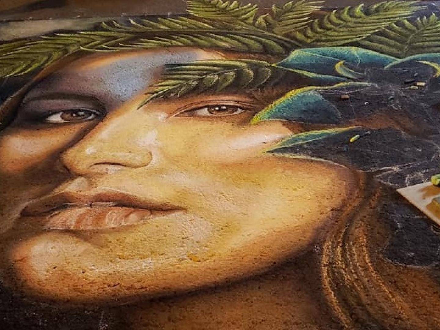 El intrincado arte de tiza decora las aceras en el La Strada dei Pastelli Chalk Art Festival en Hillsboro, Oregón