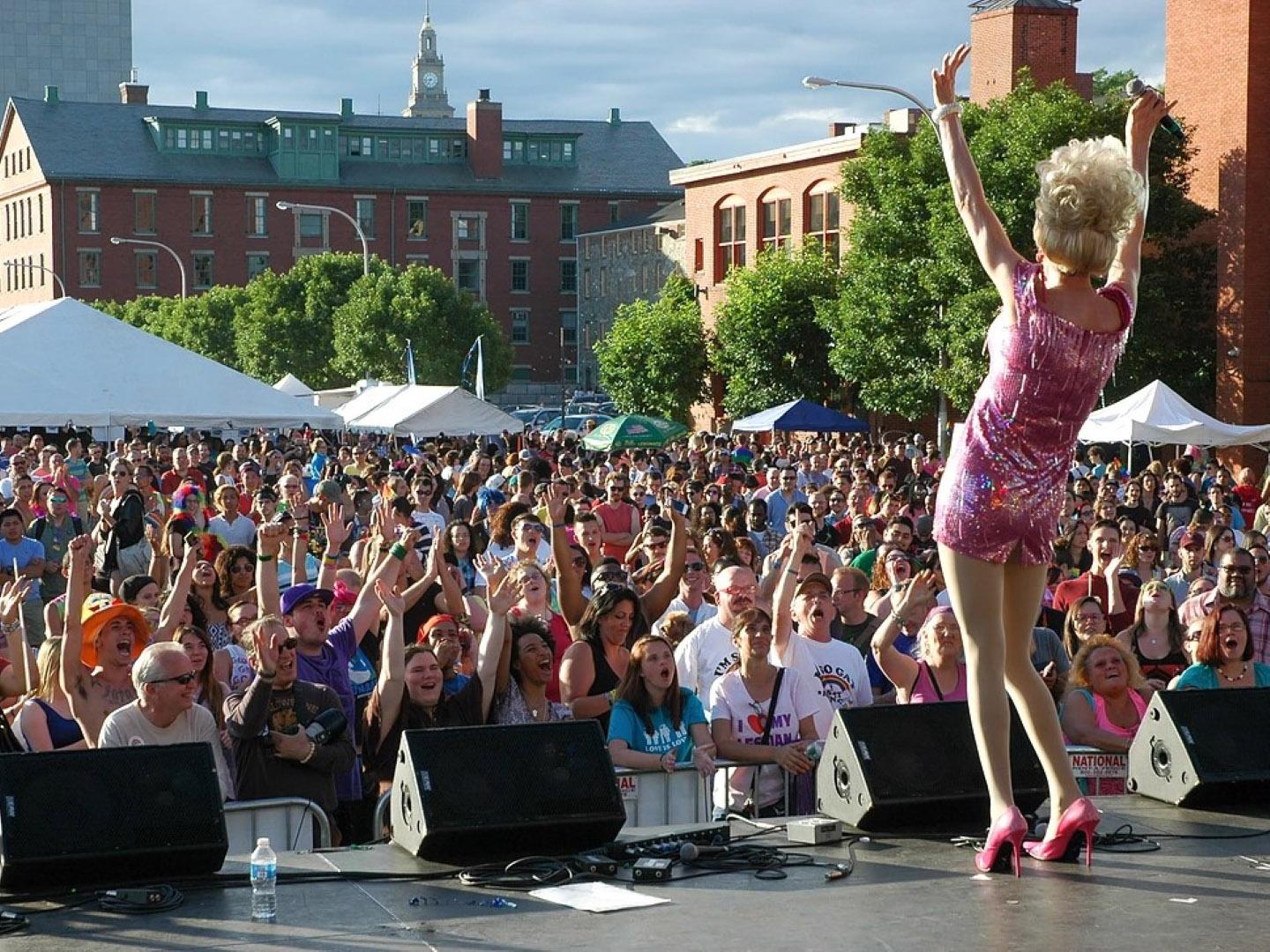 A performance at RI Pridefest in Providence, Rhode Island
