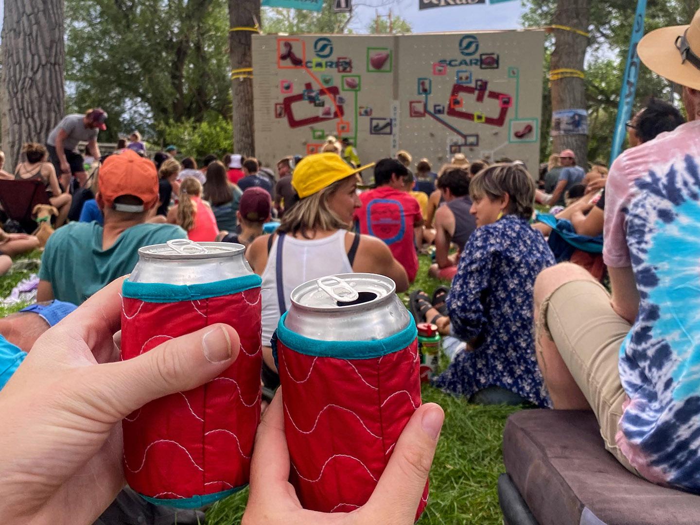 Ambiance festive à l’International Climbers’ Festival, événement dédié à l’escalade, à Lander, Wyoming