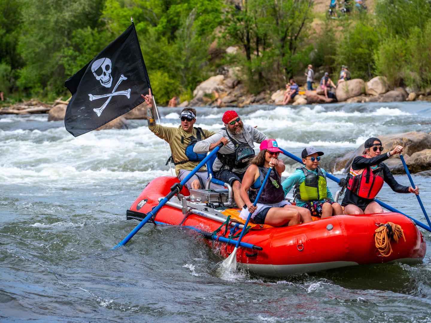 Rafting during Animas River Days at Santa Rita Whitewater Park in Durango, Colorado