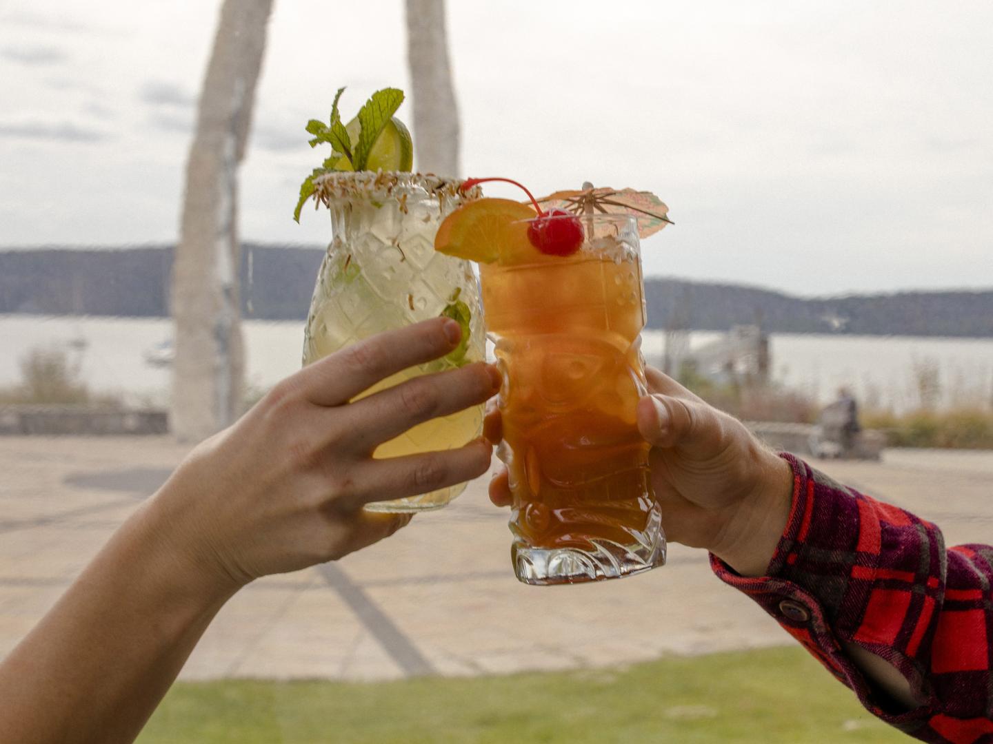 Toasting craft cocktails during Westchester Magazine’s Wine & Food Festival in Westchester County, New York