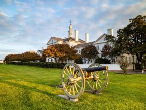Cannon decorating the grounds of a historic government building Cannon decorating the grounds of a historic government building