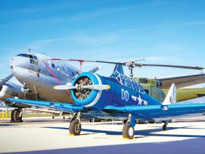 Vintage aircraft on display at The World War II Aviation Museum