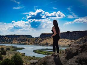 Scenic overlook in Massacre Rocks State Park in American Falls, Idaho