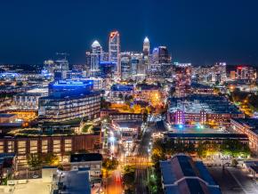 ノースカロライナ州シャーロットの夜景