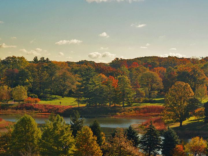 Le lac Round Meadow aux couleurs de l’automne