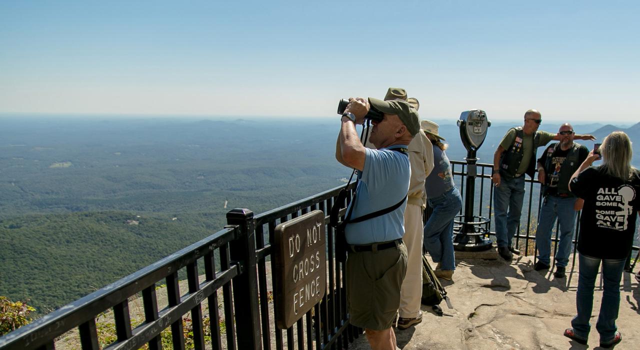 Scenic mountain overlook in South Carolina