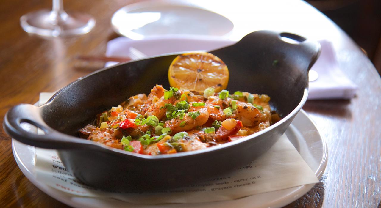 Special dishes served at Cotton Restaurant in Monroe, Louisiana