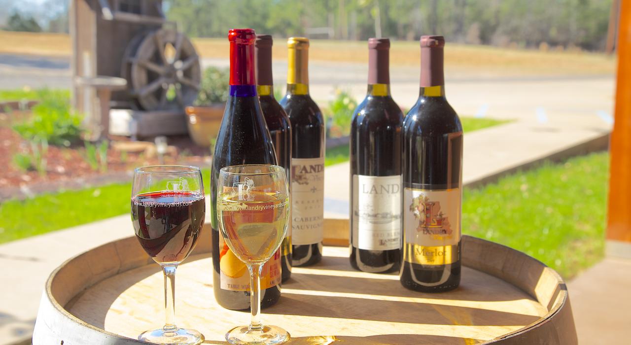 Wines from Landry Vineyards in West Monroe, Louisiana