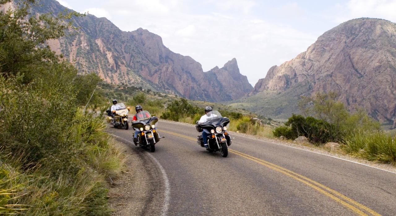 Motorcycle tour in Big Bend, Texas