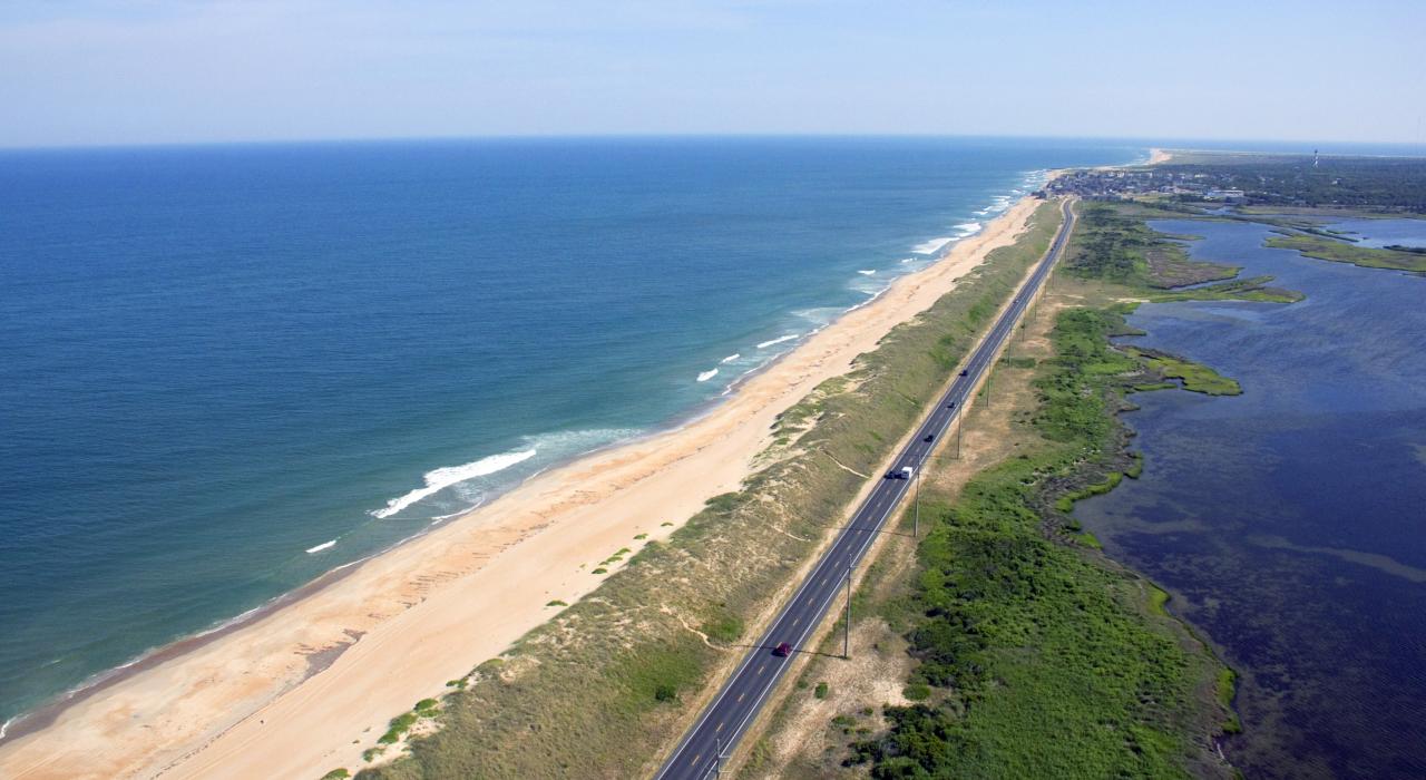 Helicopter tour over the Outer Banks in North Carolina