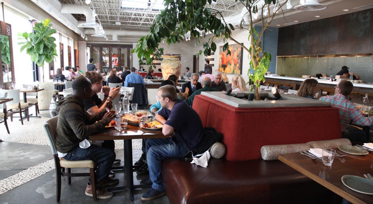 Dining at farm-to-table bar, Food 101