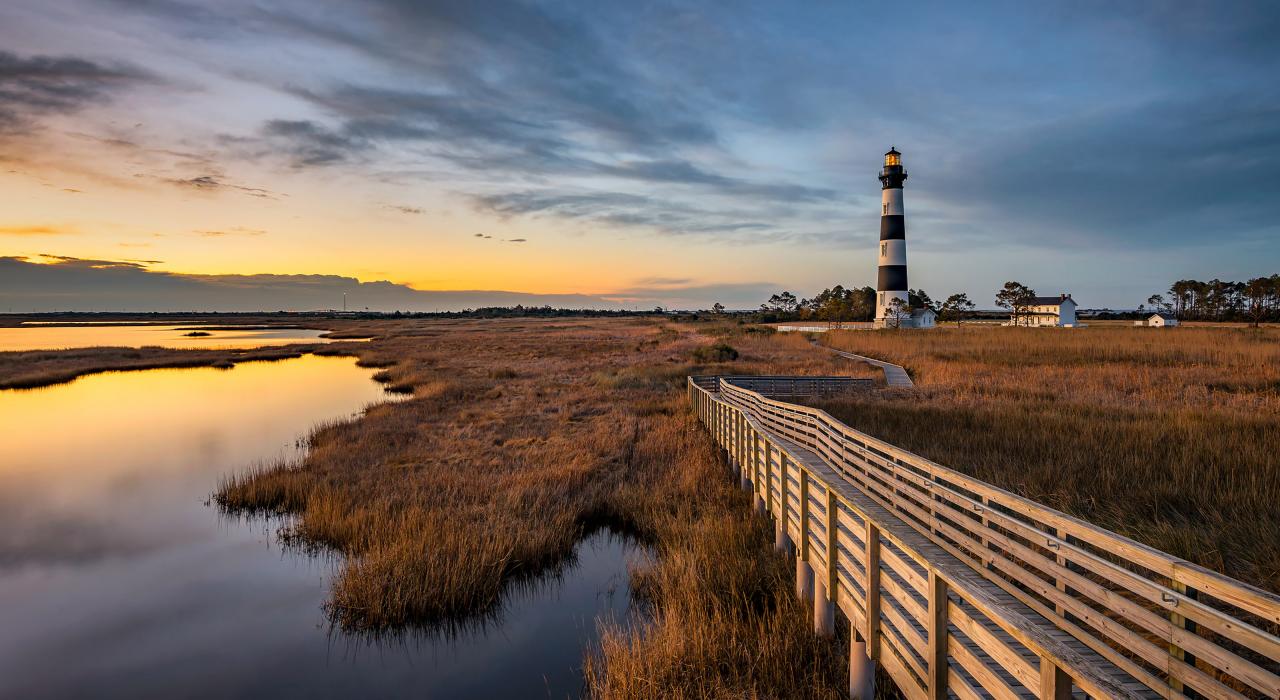 Bodie Island Light Station at the Cape Hatteras National Seashore