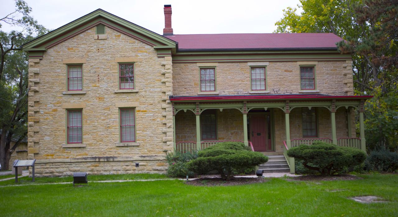The historic Fitzpatrick House in the Heritage Corridor in Illinois