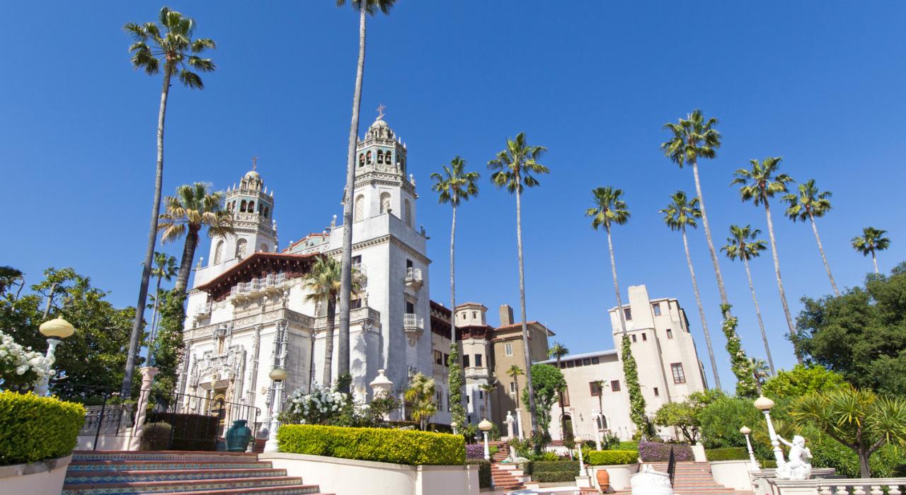 Hearst Castle high atop The Enchanted Hill in San Luis Obispo County