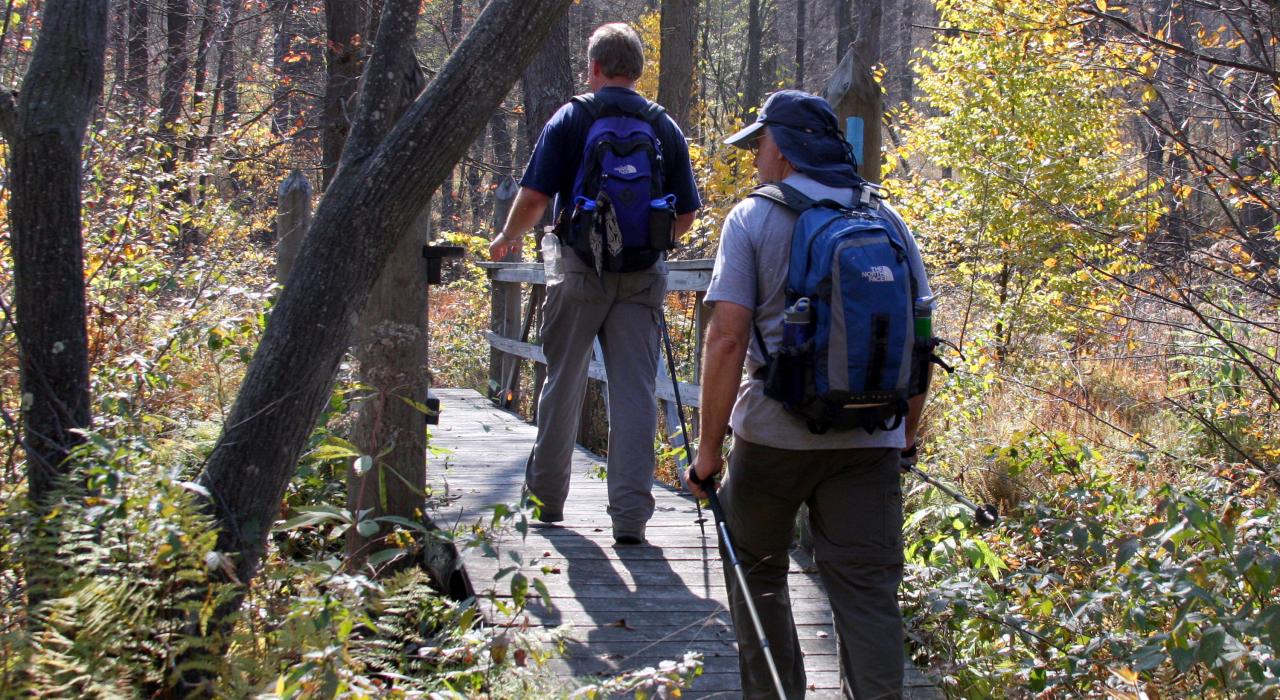 Hiking part of the North Country Trail in Butler County, Pennsylvania