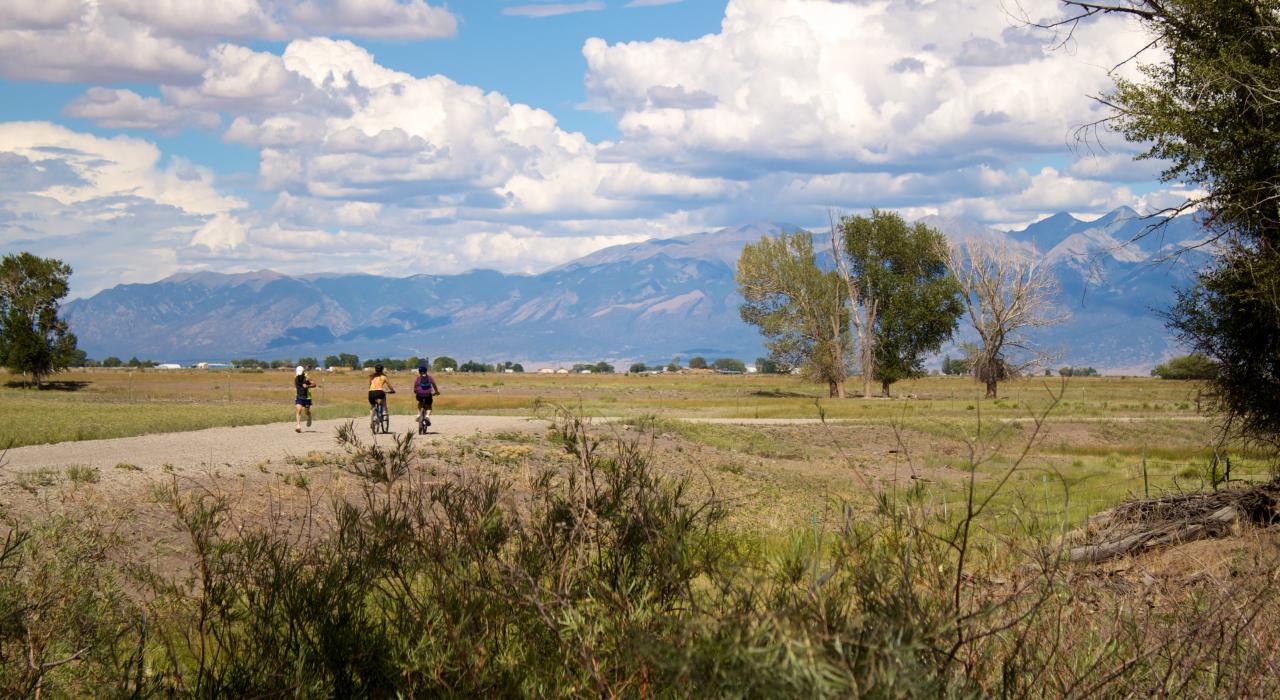 Biking the Alamosa Loop Trail near Cole Park