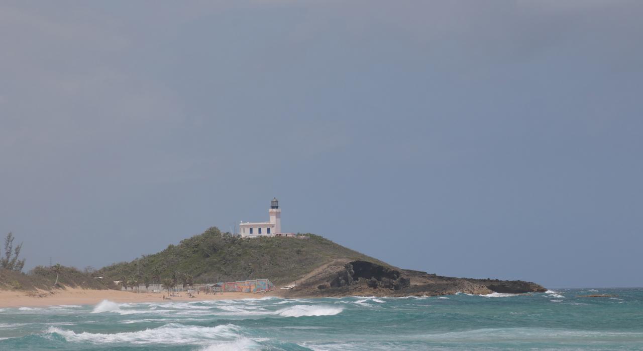 The Arecibo Lighthouse and Historical Park perched on a seaside mountain
