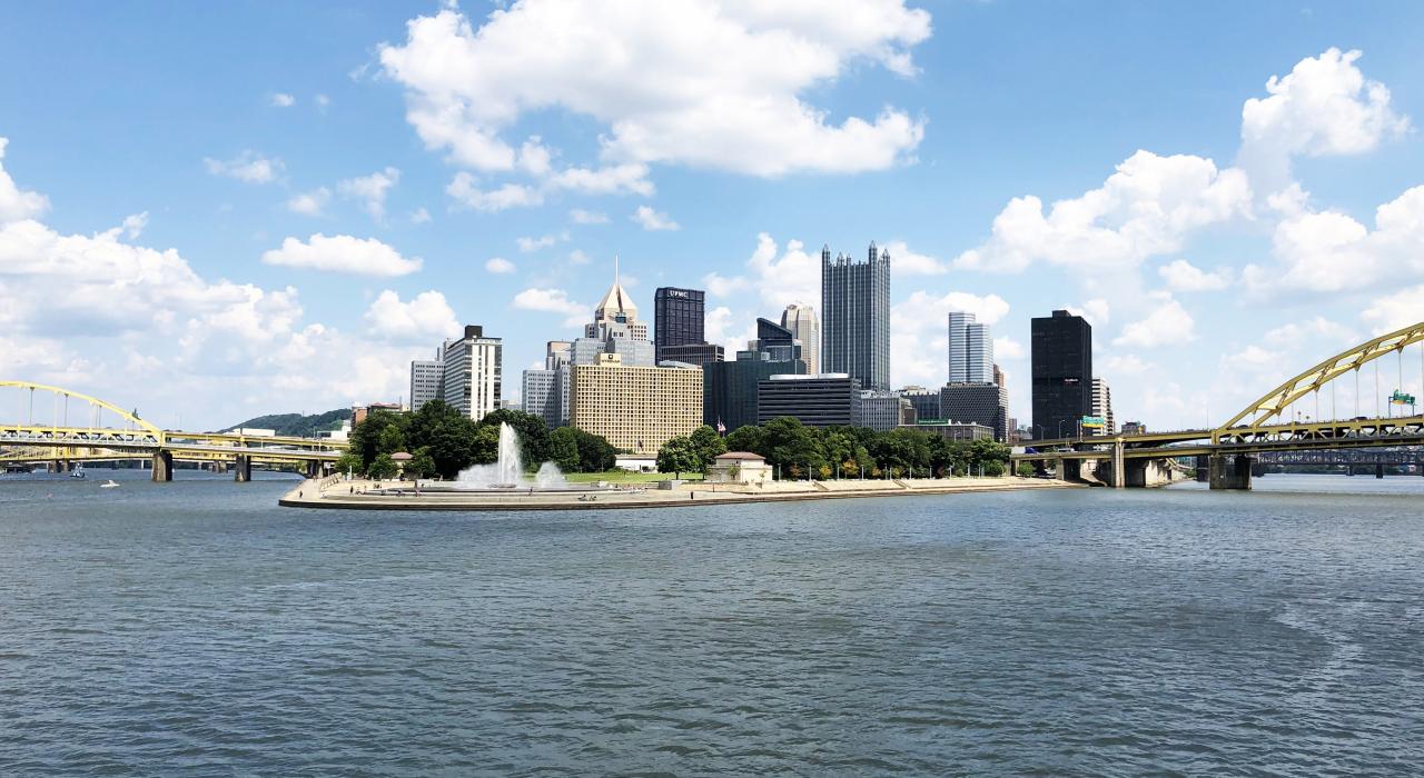 Historic Point State Park, where the three rivers meet in the heart of the city