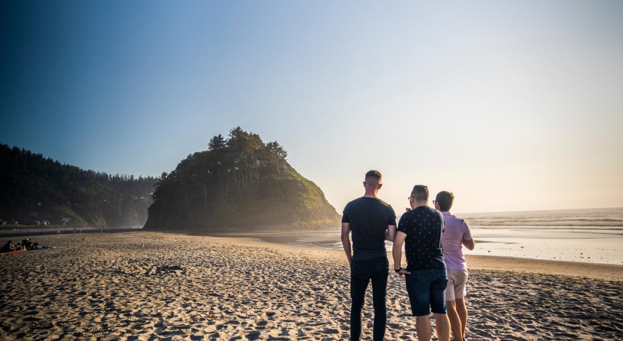 Admiring the sights of the Oregon coast