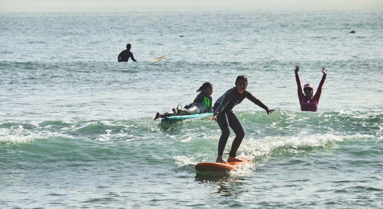 Surfen lernen am Doheny State Beach