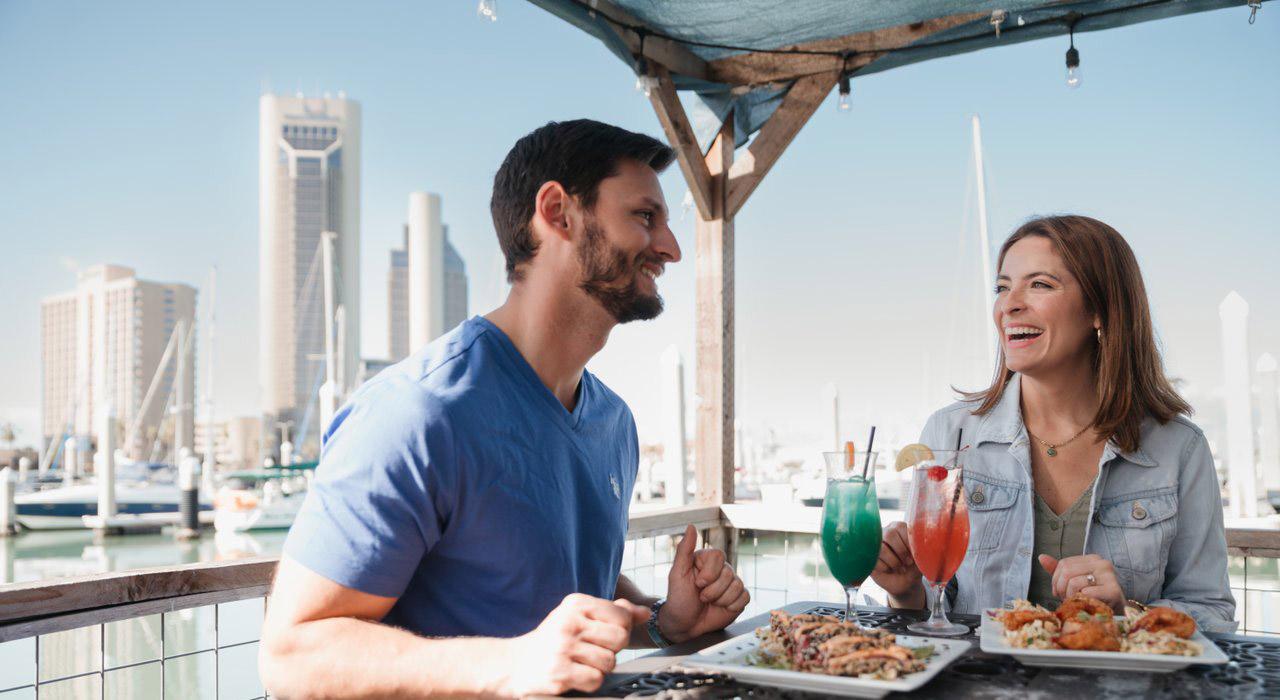 Dining waterside at Harrison’s Landing on the Bay